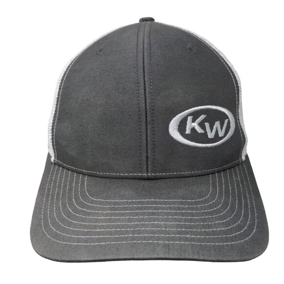 KW Snapback Mesh Back Trucker Hat Gray One Size Embroidered Richardson - Picture 1 of 10
